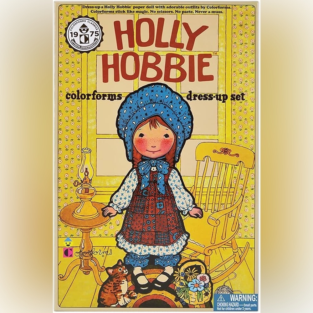 Holly Hobbie 1975 colorforms dress-up set
